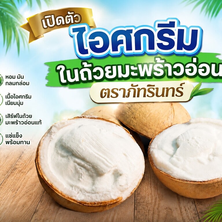 เปิดตัว"ไอศกรีมในถ้วยมะพร้าวอ่อน ตราภัทรินทร์" 36 เปิดตัว"ไอศกรีมในถ้วยมะพร้าวอ่อน ตราภัทรินทร์" 10