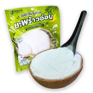 ไอศกรีมในถ้วยมะพร้าวอ่อน ภัทรินทร์ฟู้ด